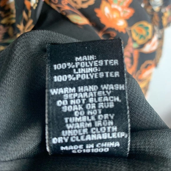 Estelle Love Potion Dark Floral Long Sleeves Midi Dress Size 1X - Picture 7 of 15